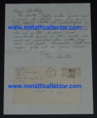 Handwritten letter to fan from Cliff Burton's mother 