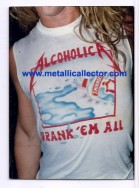 1985 James Hefield models his custom t-shirt