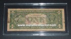 1983 Metallica signed dollar bill - back